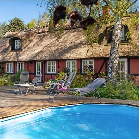 Charming House With Heated Pool Near Mons Klint Holiday home Lundby Stationsby